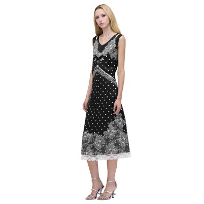 THE TROMPE L'OEIL SLIP MIDI DRESS